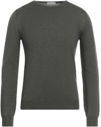 Roberto Collina - Military Sweater Merino Wool, Leather - Lyst