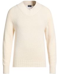Drumohr - Cream Sweater Cotton - Lyst