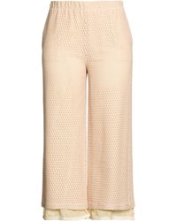 Alysi - Crème Sand Pants Cotton, Polyamide - Lyst