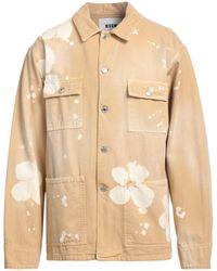 MSGM - Camel Denim Outerwear Cotton - Lyst