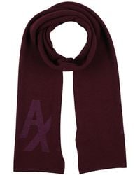 ARMANI EXCHANGE - Burgundy Scarf Wool, Acrylic - Lyst