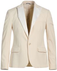 Daniele Alessandrini - Cream Blazer Polyester, Viscose, Elastane, Cotton - Lyst