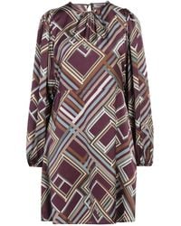 Replay - Plum Mini Dress Polyester - Lyst
