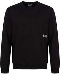 EA7 - Sweatshirt Cotton, Elastane - Lyst