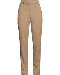 Manila Grace - Khaki Pants Polyester, Viscose, Elastane - Lyst