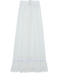 off white long skirts for ladies