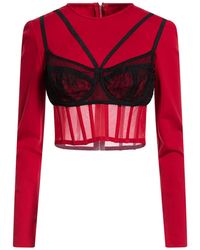 Dolce & Gabbana - Top Polyamide, Viscose, Elastane - Lyst