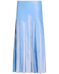 Aviu - Light Midi Skirt Polyurethane, Viscose - Lyst