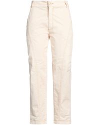 Manila Grace - Cream Pants Cotton, Elastane - Lyst