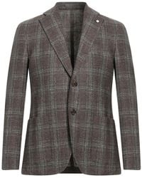 L.B.M. 1911 - Taupe Blazer Virgin Wool, Linen, Cashmere - Lyst