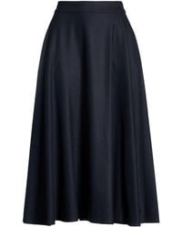 Max Mara - Midnight Midi Skirt Virgin Wool, Elastane - Lyst
