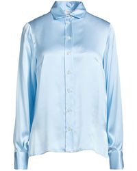 Eleventy - Sky Shirt Silk - Lyst