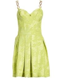 W Les Femmes By Babylon - Lime Mini Dress Polyester, Polyamide, Elastane - Lyst