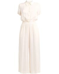 ALESSIA SANTI - Viscose Button-Front Jumpsuit - Lyst