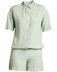120% Lino - Playsuit - Lyst