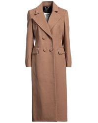 Yes London - Camel Coat Polyester, Viscose, Elastane - Lyst