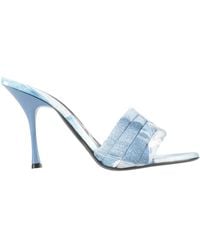 John Richmond - Azure Sandals Leather, Textile Fibers - Lyst