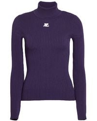 Courreges - Turtleneck Viscose, Polyester - Lyst