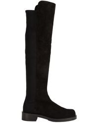 Stuart Weitzman - Boot Leather, Textile Fibers - Lyst