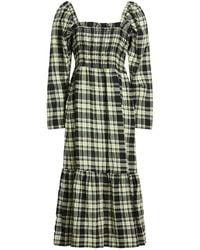 Ganni - Midi Dress Organic Cotton, Recycled Polyester, Elastane - Lyst
