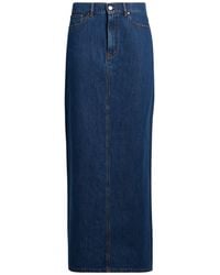 P.A.R.O.S.H. - Denim Skirt Cotton - Lyst