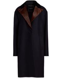 Jacob Cohen - Midnight Coat Wool, Polyamide, Cashmere, Calfskin - Lyst