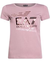 EA7 - T-Shirt Cotton, Elastane - Lyst