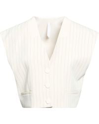 Imperial - Cream Tailored Vest Polyester, Elastane - Lyst