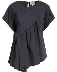 ALESSIA SANTI - Charcoal Top Cotton, Polyamide, Elastane - Lyst
