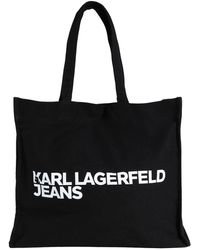 Karl Lagerfeld - Ew Logo Shopper -- Shoulder Bag Recycled Cotton, Cotton - Lyst