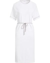 Peserico - Easy Midi Dress Cotton - Lyst