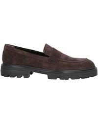 Hogan - Dark Loafers Leather - Lyst