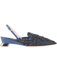 Alberta Ferretti - Pumps Textile Fibers, Leather - Lyst