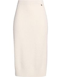 Dixie - Cream Midi Skirt Alpaca Wool, Polyamide, Acrylic, Wool, Elastane - Lyst