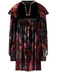 Etro - Mini Dress Viscose, Silk, Cotton, Polyester - Lyst