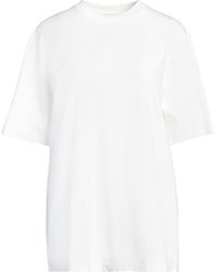 Agnona - Ivory T-Shirt Cotton, Metal - Lyst