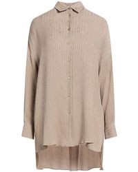 Agnona - Sand Shirt Silk - Lyst