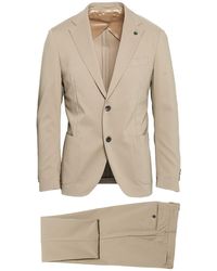 Lardini - Khaki Suit Cotton, Polyamide, Elastane - Lyst