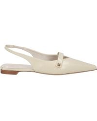 Max Mara - Slingback Leather Ballet Flats - Lyst