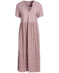 European Culture - Antique Rose Midi Dress Cotton, Elastane - Lyst