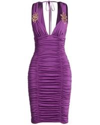 W Les Femmes By Babylon - Midi Dress Viscose, Elastane - Lyst