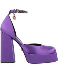 Versace - Aevitas Silk Platform Pump - Lyst