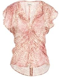 Isabel Marant - Top Viscose, Silk - Lyst