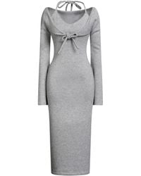 LES FILLES D'EVA - Midi Dress Viloft, Polyester, Polyamide, Metallic Fiber - Lyst