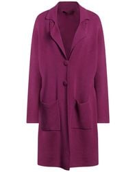 Annarita N. - Fuchsia Overcoat & Trench Coat Viscose, Modal, Elastane - Lyst