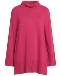 Soallure - Fuchsia Turtleneck Viscose, Wool, Polyamide, Cashmere - Lyst