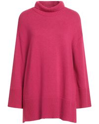 Soallure - Fuchsia Turtleneck Viscose, Wool, Polyamide, Cashmere - Lyst