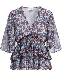 Ganni - Top Recycled Polyester - Lyst