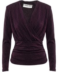 La Petite Robe Di Chiara Boni - Plum Top Polyamide, Viscose, Elastane, Polyester - Lyst