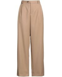 Sandro - Sand Pants Polyester, Virgin Wool - Lyst
